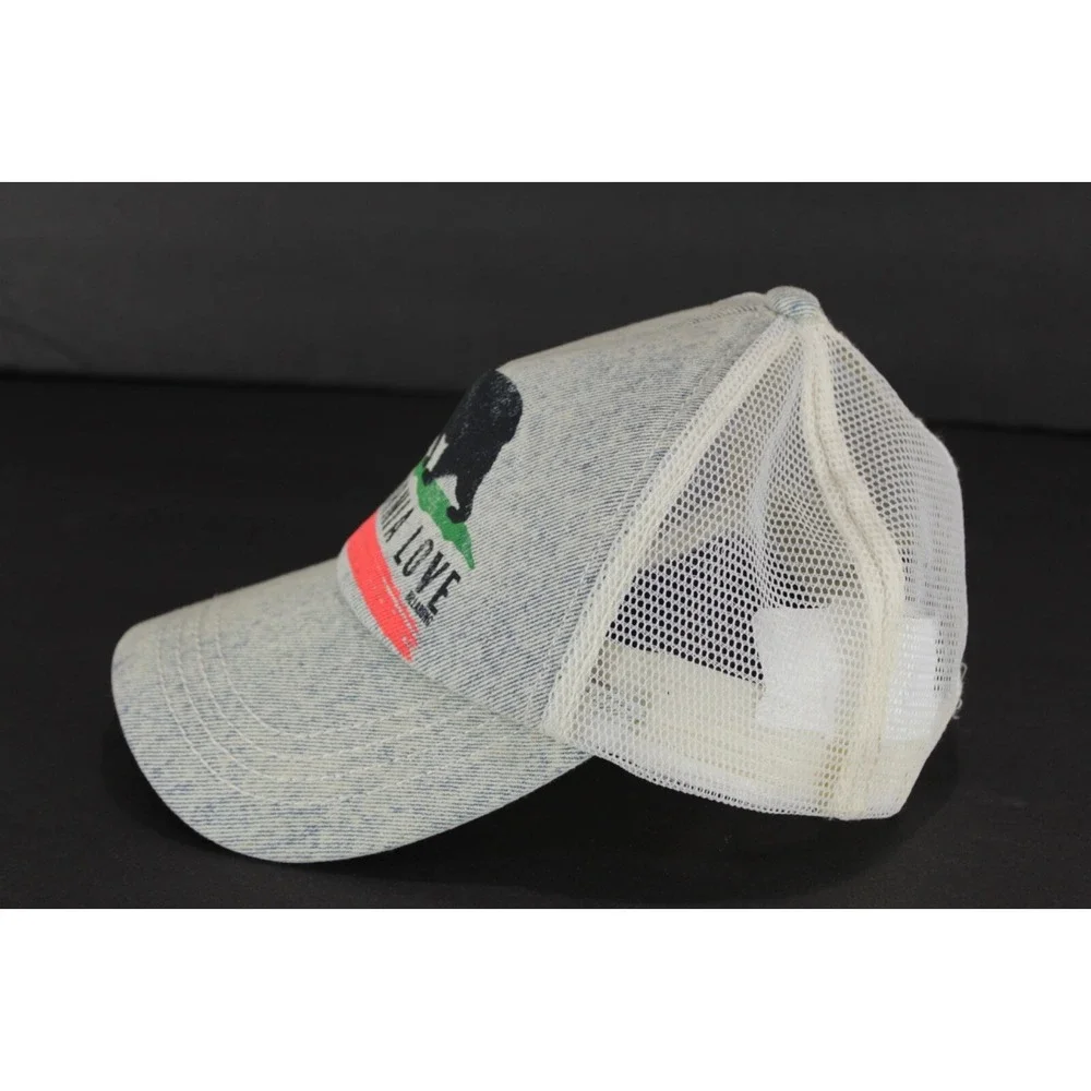 Billabong Trucker Hat Cap California Love SnapBack Bear Heart Fast‎